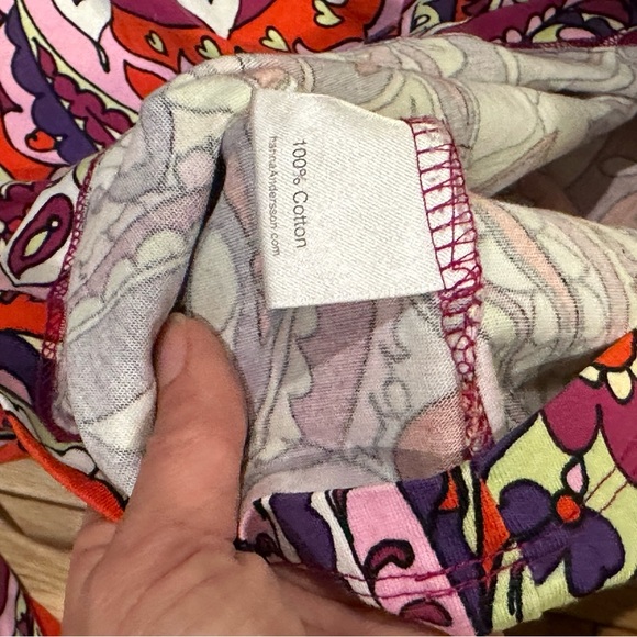 Hanna Andersson cotton long sleeve paisley dress (pink, purple, red & green) - Picture 5 of 5